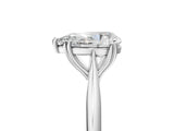 Platinum Pear Cut Solitaire Diamond Ring with Six-Prong Setting and Classic Band_23