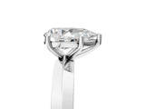 Platinum Pear Cut Solitaire Engagement Ring with Flat Band and Four-Prong Setting 5
