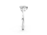 Platinum Pear Solitaire Diamond Ring with Split Shank and Four-Prong Setting_14