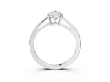Platinum Pear Solitaire Diamond Ring with Split Shank and Four-Prong Setting_15