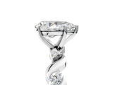 Platinum Pear Solitaire Twisted Band with Prong Setting 5