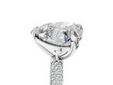 Platinum Pear and Heart Toi Moi Ring with Prong Setting and Micro Pave Band 5