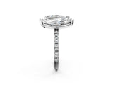 Platinum Pear and Marquise Toi Moi Ring with Prong Setting and Micro Pave Band 2