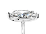 Platinum Pear and Marquise Toi Moi Ring with Prong Setting and Plain Band 5