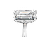 Platinum Pear and Radiant Toi Moi Ring with Prong Setting and Plain Band 5