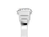 Platinum Princess Cut Brilliant Solitaire Diamond Ring with Channel Set Band and Bar Prong Setting_17