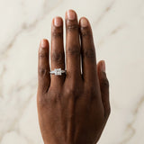 Platinum Princess Cut Channel Set Diamond Engagement Ring with Four-Prong Setting_295