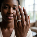 Platinum Princess Cut Channel Set Diamond Engagement Ring with Four-Prong Setting_298