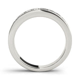 Silver Princess Cut Channel Set Diamond Eternity Band