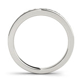 Platinum Princess Cut Channel Set Diamond Wedding Band 1