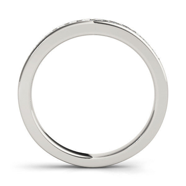 White gold Princess Cut Channel Set Diamond Wedding Band