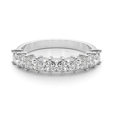 Platinum Princess Cut Diamond Prong Set Eternity Band 2