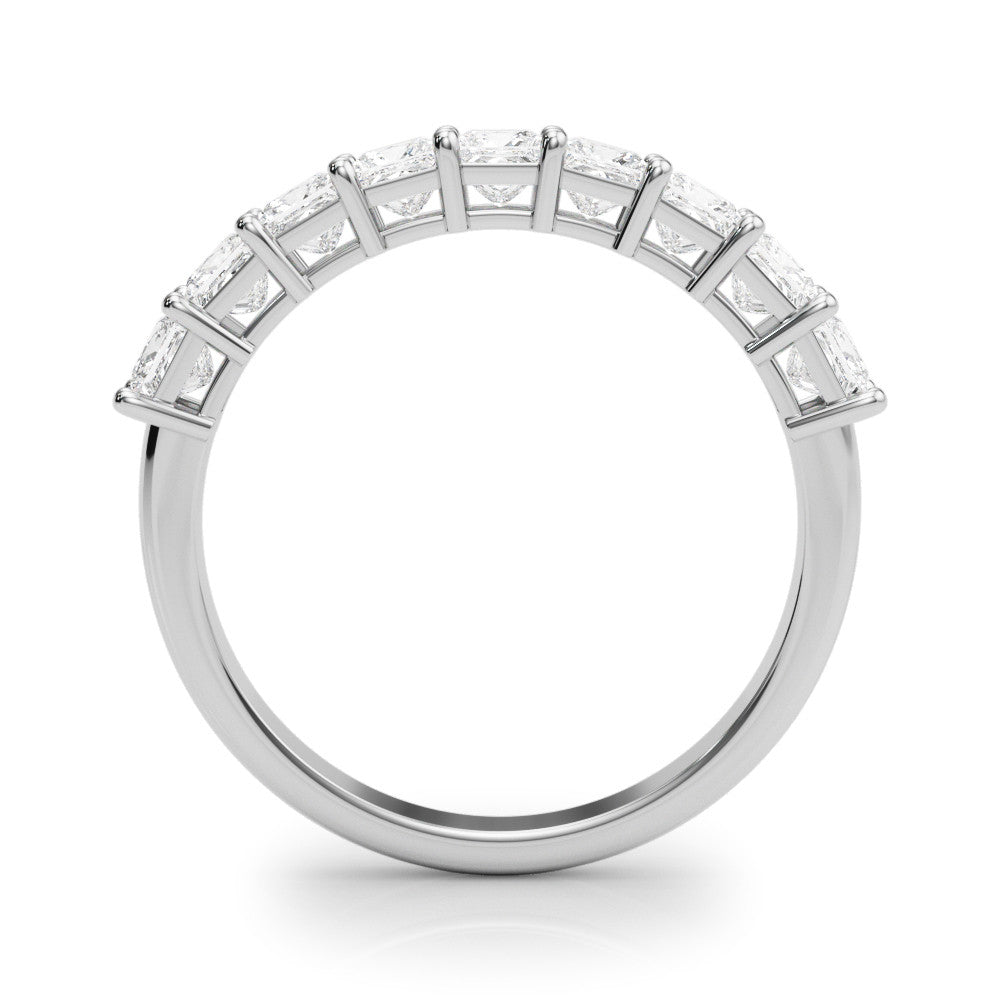 Platinum Princess Cut Diamond Prong Set Eternity Band