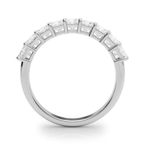 Platinum Princess Cut Diamond Prong Set Eternity Band