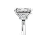 Platinum Princess Cut Diamond Solitaire Ring with Classic Band and Four-Prong Setting_12