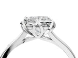Platinum Princess Cut Diamond Solitaire Ring with Flower Prong Setting and Classic Band_25
