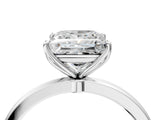 Platinum Princess Cut Diamond Solitaire Ring with Thin Band and Prong Setting_16