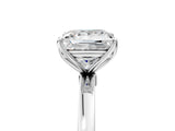 Platinum Princess Cut Diamond Solitaire Ring with Thin Band and Prong Setting_17