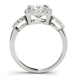 Platinum Princess Cut Halo Diamond Infinity Band with Four-Prong Setting 2