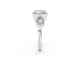 Platinum Princess Cut Halo Diamond Infinity Band with Four-Prong Setting_16