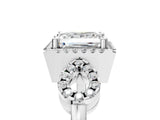 Platinum Princess Cut Halo Diamond Infinity Band with Four-Prong Setting_19