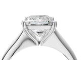 Platinum Princess Cut Solitaire Diamond Ring with Six-Prong Setting and Classic Band_10