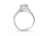 Platinum Princess Cut Solitaire Diamond Ring with Six-Prong Setting and Classic Band_9
