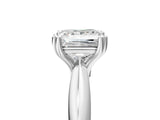 Platinum Princess Cut Solitaire Engagement Ring with Tapered Band and Four-Prong Setting 1