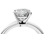 Platinum Princess Solitaire Diamond Ring with Six-Prong Setting on a Classic Band 4