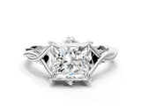 Platinum Princess Solitaire Twist Band Six-Prong Setting 1