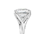 Platinum Princess Solitaire Twist Band Six-Prong Setting