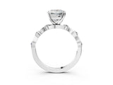 Platinum Princess Solitaire Twisted Band with Prong Setting 5