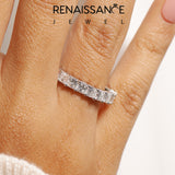 Platinum Princess cut diamond Eternity Band with Shared Prong Setting_50