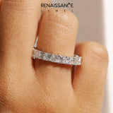Platinum Princess cut diamond Eternity Band with Shared Prong Setting_51
