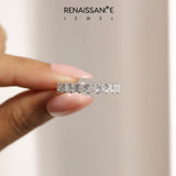 Platinum Princess cut diamond Eternity Band with Shared Prong Setting_53