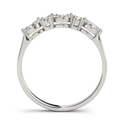 Platinum Prong Set Round Diamond Half-Eternity Band 1