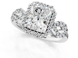 Platinum Radiant Cut Cut Halo Diamond Infinity Band with Four-Prong Setting_14