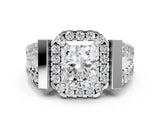 Platinum Radiant Cut Cut Halo Split Shank Prong Set Ring_19