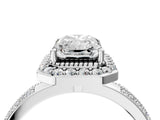Platinum Radiant Cut Diamond Double Halo Ring with Split Shank and Four-Prong Setting_11