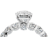 Platinum Radiant Cut Diamond Side Stone Engagement Ring with Four-Prong Setting_4