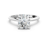 Platinum Radiant Cut Diamond Solitaire Engagement Ring with Classic Band and Four-Prong Setting_25