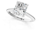 Platinum Radiant Cut Diamond Solitaire Engagement Ring with Classic Band and Four-Prong Setting_26