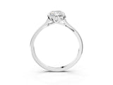 Platinum Radiant Cut Diamond Solitaire Ring with Flower Prong Setting and Classic Band_33