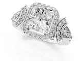 Platinum Radiant Cut Halo Diamond Split Shank Engagement Ring with Four-Prong Setting_14