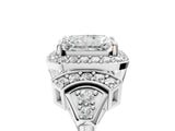 Platinum Radiant Cut Halo Diamond Split Shank Engagement Ring with Four-Prong Setting_18