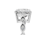 Platinum Radiant Cut Solitaire Diamond Ring with Infinity Twist Band and Four-Prong Setting_30