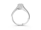 Platinum Radiant Cut Solitaire Diamond Ring with Six-Prong Setting and Classic Band_9