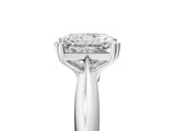 Platinum Radiant Cut Solitaire Engagement Ring with Tapered Band and Four-Prong Setting 5