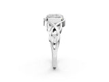 Platinum Radiant Cut Solitaire Intertwined Band Prong Setting Ring_15