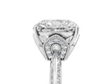 Platinum Radiant Cut Solitaire Split Shank Pave Diamond Engagement Ring with Four-Prong Setting_54